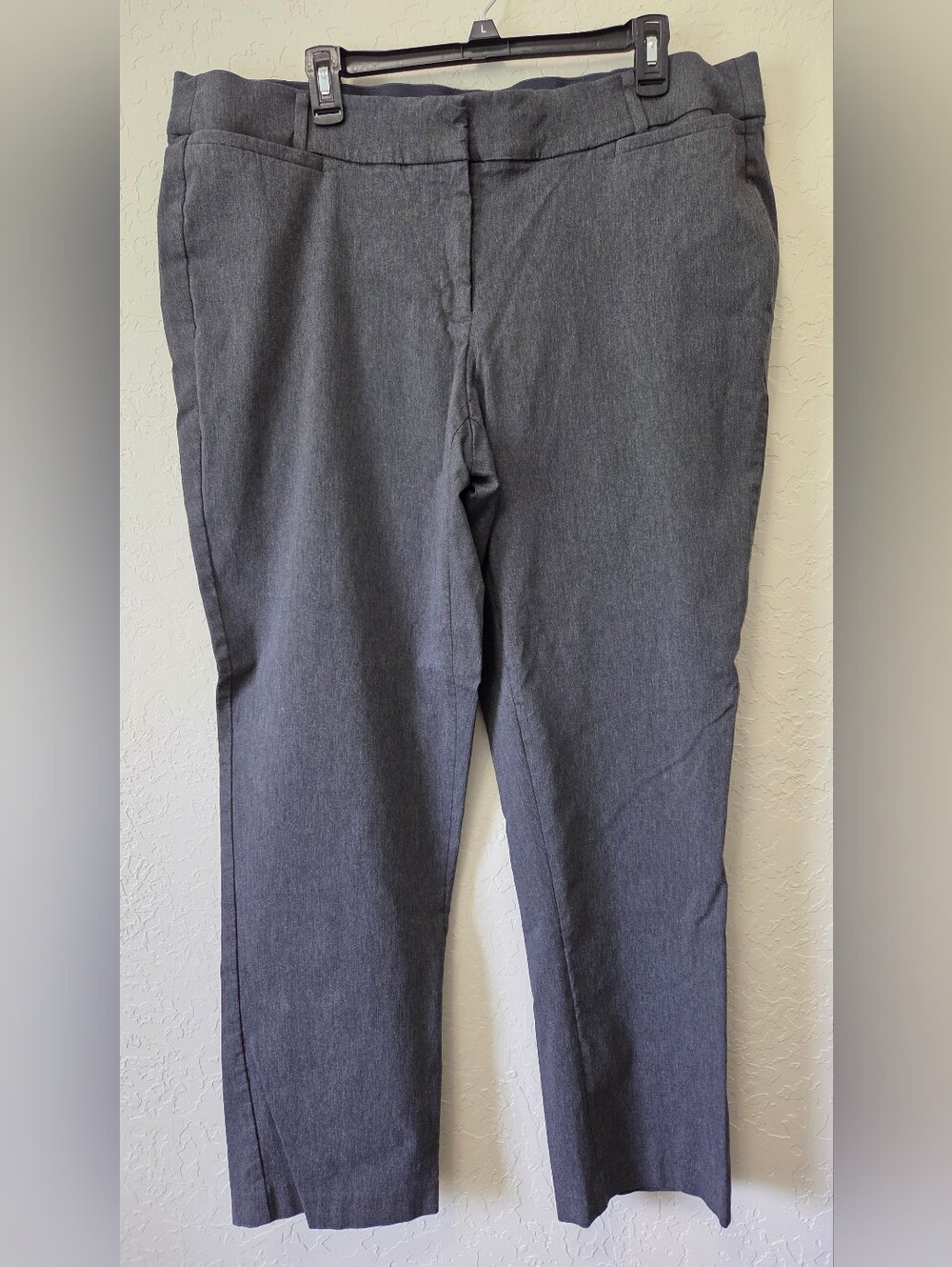 Lane Bryant The Allie Straight Leg Dress Pants Gray Plus Size 22 Career Slacks